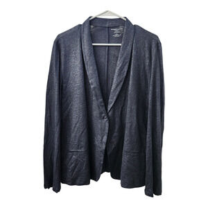 Majestic Filatures Linen Shimmering Blazer 4/L Classic Quiet Luxury Office Chic
